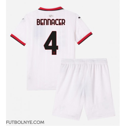 Camiseta AC Milan Ismael Bennacer #4 Visitante Equipación para niños 2024-25 manga corta (+ pantalones cortos)